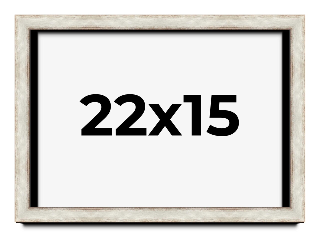 Modern Shadow Box 1.5" Depth Silver Picture Frame - UV Acrylic, Backing Board, Hanging Hardware